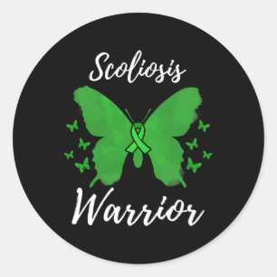 Scoliosis Warrior Scoliosis Awareness Classic Round Sticker