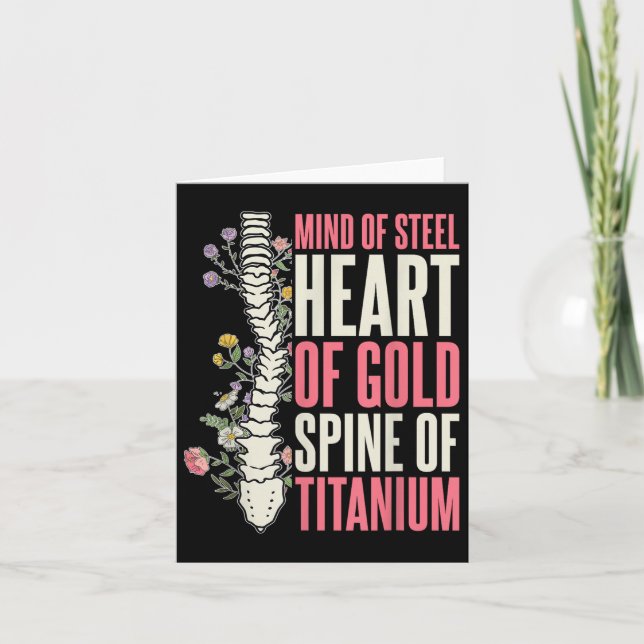 Scoliosis Warrior Scoliosis Surgery Recovery  Card (Front)