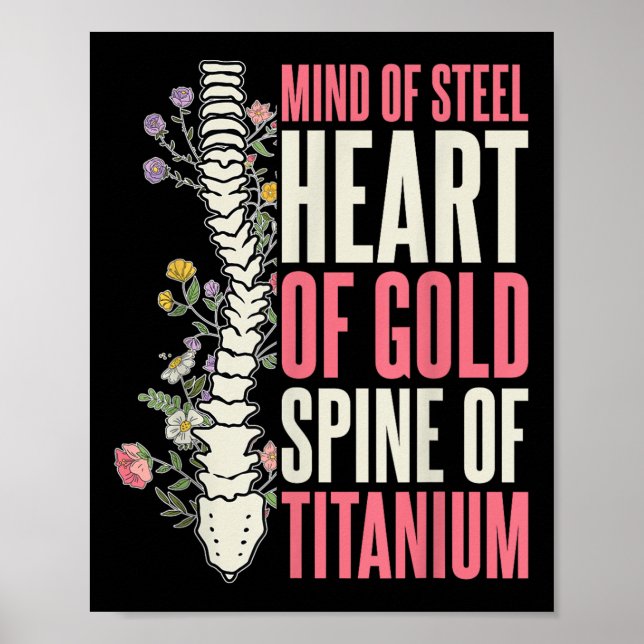 Scoliosis Warrior Scoliosis Surgery Recovery  Poster (Front)