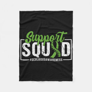 Scoliosis Warrior Support Squad Scoliosis Awarenes Fleece Blanket