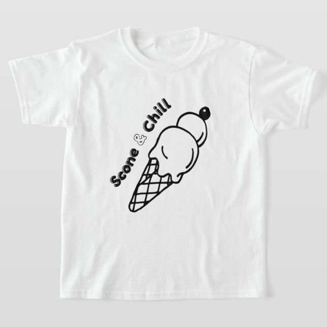 Scone & Chill – Playful Summer Vibes Design T-Shirt (Laydown)