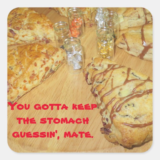 Scones are Delicious Square Sticker (Front)