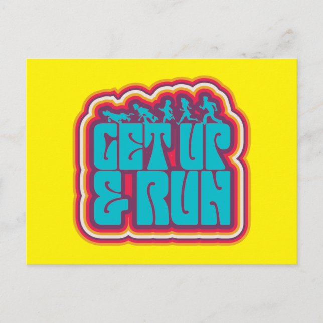 Scooby and the Gang "Get Up & Run" Graphic Postcard (Front)