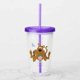 Scooby-Doo Admiring Flower Acrylic Tumbler