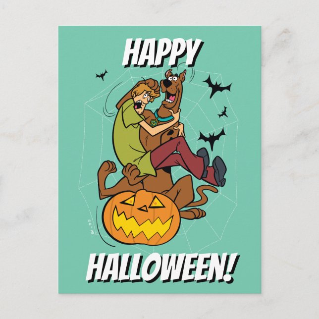 Scooby-Doo and Shaggy Halloween Fright Postcard (Front)