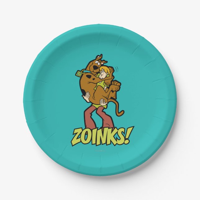 Scooby-Doo and Shaggy Zoinks! Paper Plate (Front)