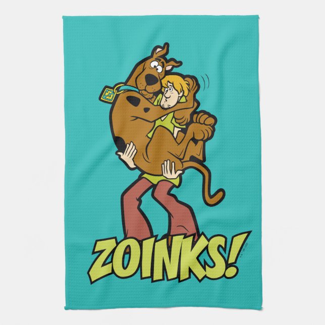 Scooby-Doo and Shaggy Zoinks! Tea Towel (Vertical)