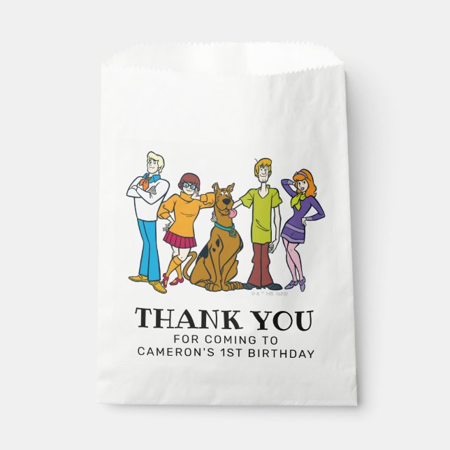 Scooby-Doo and the Gang Birthday Thank You Favour Bags (Front)