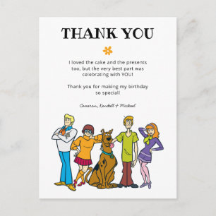 Scooby-Doo and the Gang Birthday Thank You Postcard