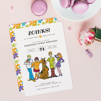 Scooby-Doo and the Gang Groovy Birthday Invitation