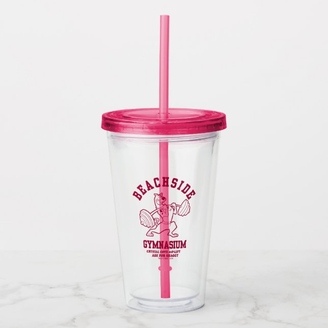 Scooby-Doo "Beachside Gymnasium" Weightlifting Acrylic Tumbler (Front)