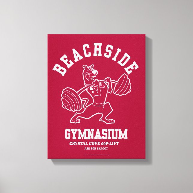 Scooby-Doo "Beachside Gymnasium" Weightlifting Canvas Print (Front)
