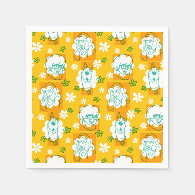 Scooby-Doo | Character Floral Pattern Napkin (Front)