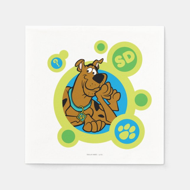 Scooby-Doo Circles SD Badge Napkin (Front)
