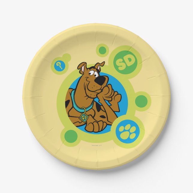 Scooby-Doo Circles SD Badge Paper Plate (Front)