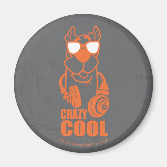 Scooby-Doo "Crazy Cool" Headphone Graphic Magnet (Front)