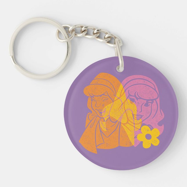 Scooby-Doo | Daphne Flower Portrait Key Ring (Front)