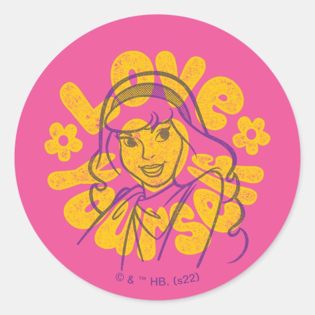 Scooby-Doo | Daphne Love Yourself Classic Round Sticker (Front)