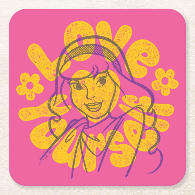 Scooby-Doo | Daphne Love Yourself Square Paper Coaster (Front)