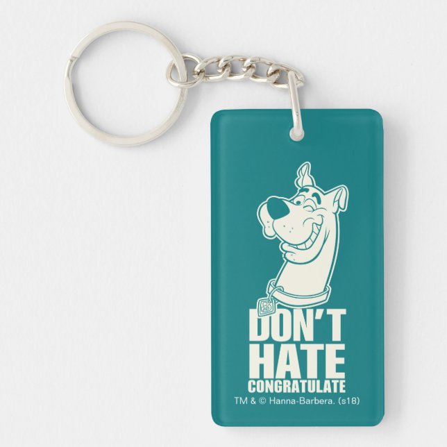 Scooby-Doo "Don't Hate, Congratulate" Graphic Key Ring (Front)