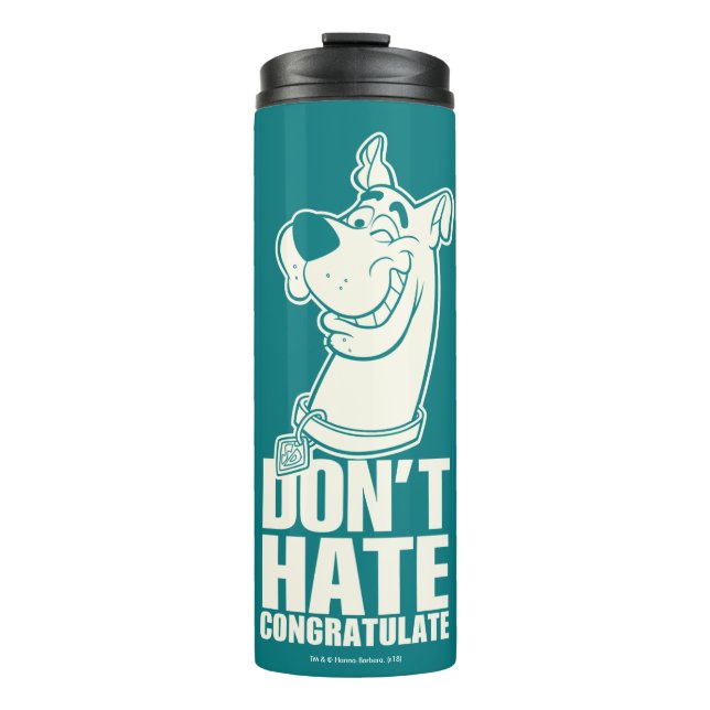 Scooby-Doo "Don't Hate, Congratulate" Graphic Thermal Tumbler (Front)