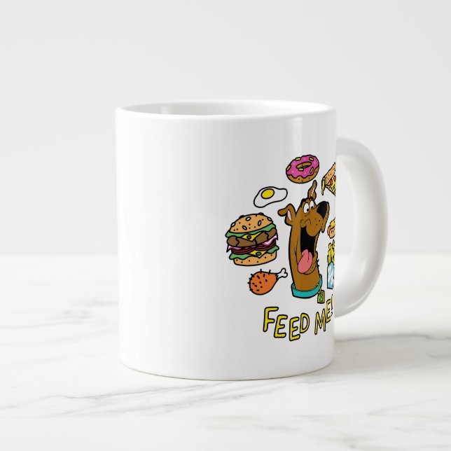 Scooby-Doo Feed Me! Large Coffee Mug (Front Right)