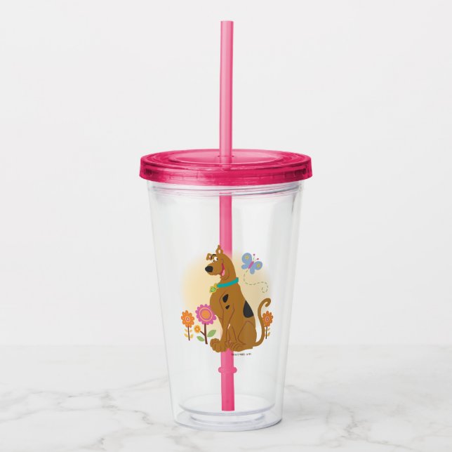 Scooby-Doo Following Butterfly Acrylic Tumbler (Front)