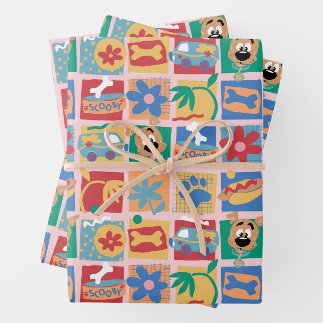 Scooby-Doo | Fun Baby Pattern Wrapping Paper Sheet (In situ)