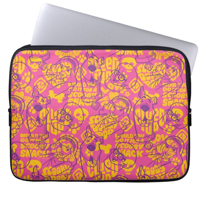 Scooby-Doo | Funky Flower Pattern Laptop Sleeve (Front)