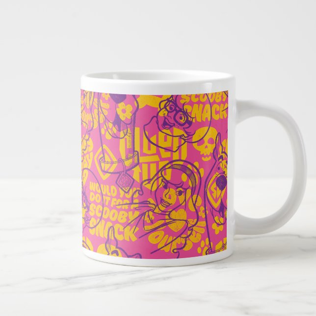 Scooby-Doo | Funky Flower Pattern Large Coffee Mug (Right)