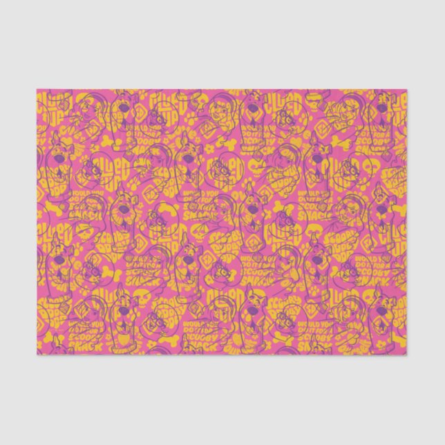 Scooby-Doo | Funky Flower Pattern Tissue Paper (Front)