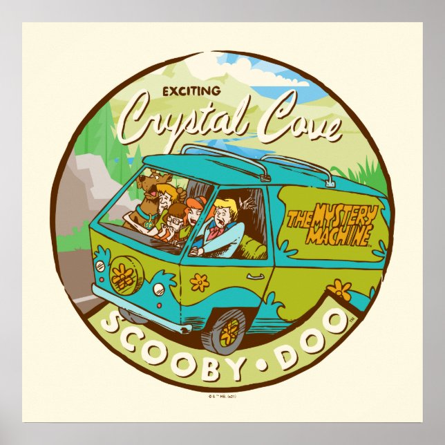 Scooby-Doo | Gang Driving Through "Crystal Cove" Poster (Front)