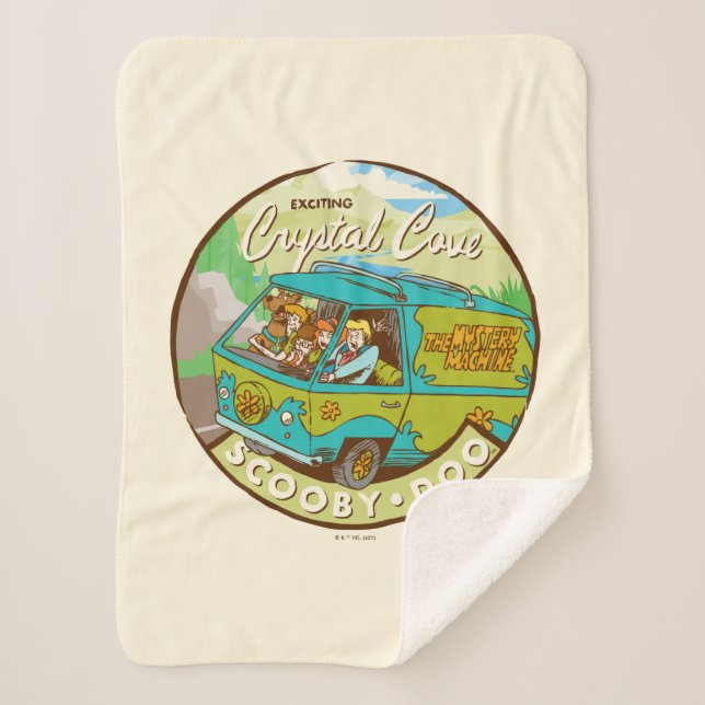 Scooby-Doo | Gang Driving Through "Crystal Cove" Sherpa Blanket (Front)