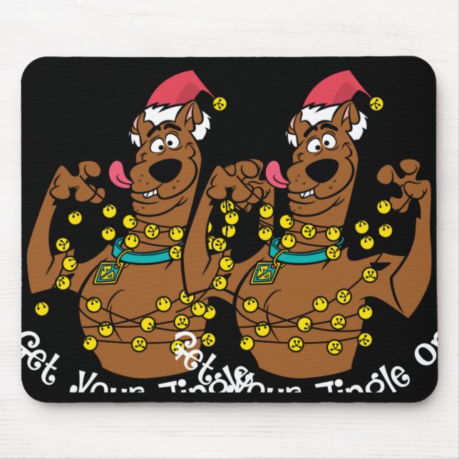 Scooby Doo Get Your Jingle On T Shirt  Mouse Mat (Front)