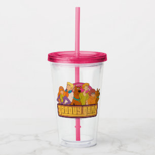 Scooby-Doo   "Groovy Gang" Retro Cartoon Graphic Acrylic Tumbler