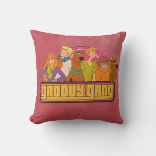 Scooby-Doo   "Groovy Gang" Retro Cartoon Graphic Cushion