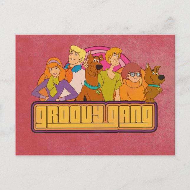 Scooby-Doo | "Groovy Gang" Retro Cartoon Graphic Postcard (Front)