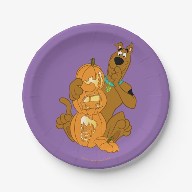Scooby-Doo | Halloween Jack-O-Lantern Paper Plate (Front)