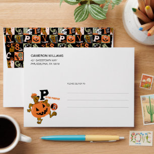 Scooby-Doo Halloween Pattern Envelope