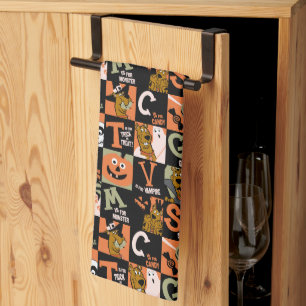 Scooby-Doo Halloween Pattern Tea Towel