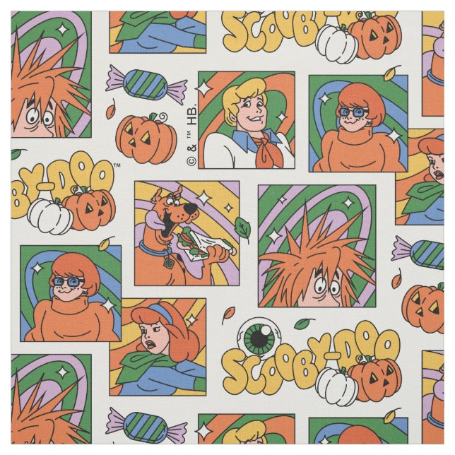 Scooby-Doo Halloween Photos Pattern Fabric (Swatch)