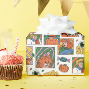 Scooby-Doo Halloween Photos Pattern Wrapping Paper