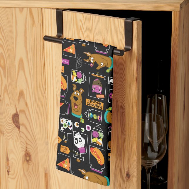 Scooby-Doo | Halloween Scooby-Doo Pattern Tea Towel (Thirds Fold)