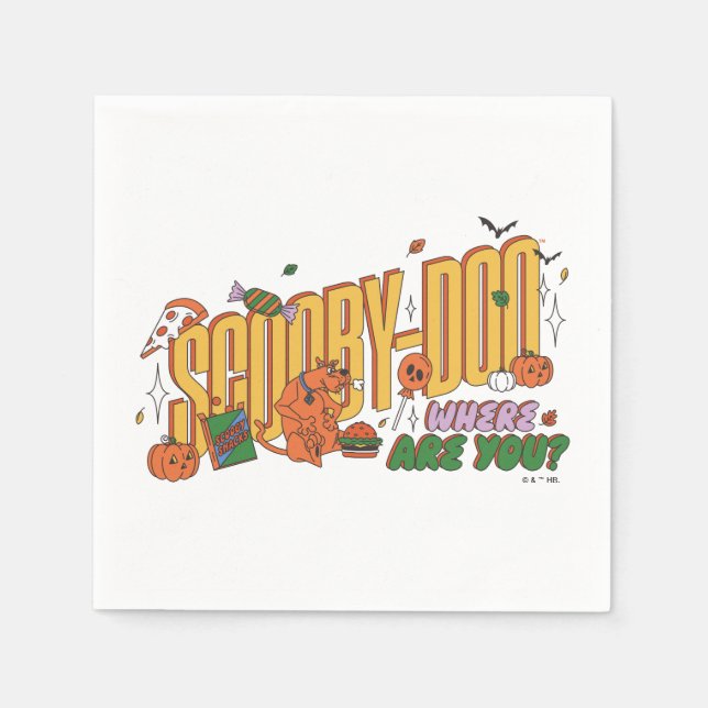 Scooby-Doo Halloween Snack Logo Napkin (Front)