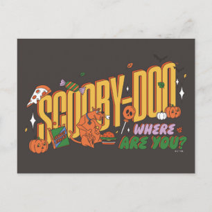 Scooby-Doo Halloween Snack Logo Postcard