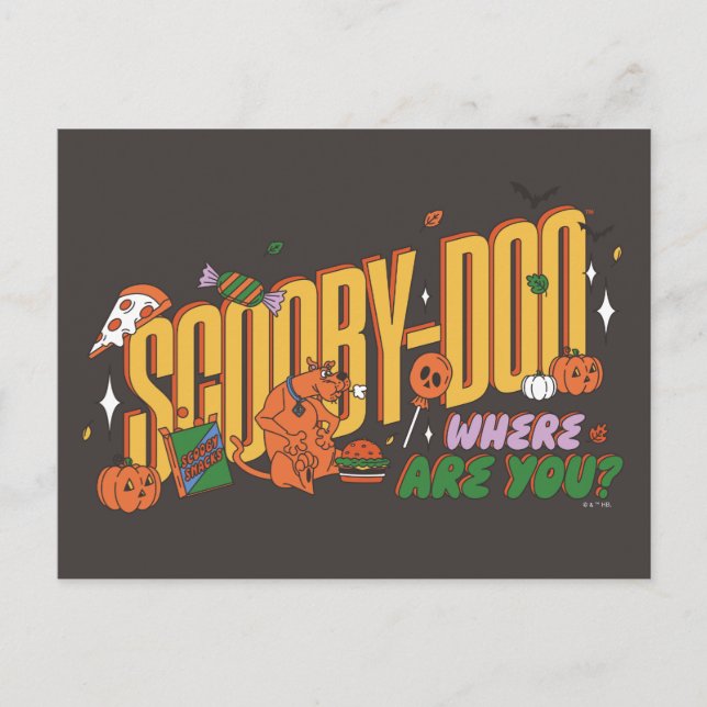 Scooby-Doo Halloween Snack Logo Postcard (Front)