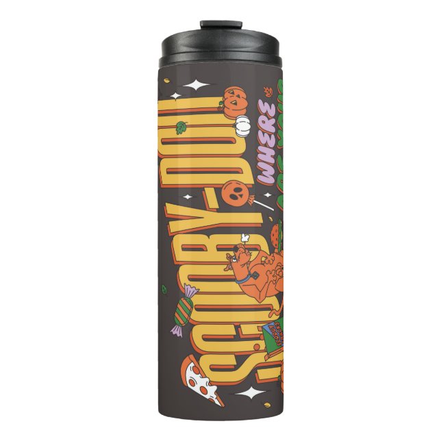 Scooby-Doo Halloween Snack Logo Thermal Tumbler (Front)