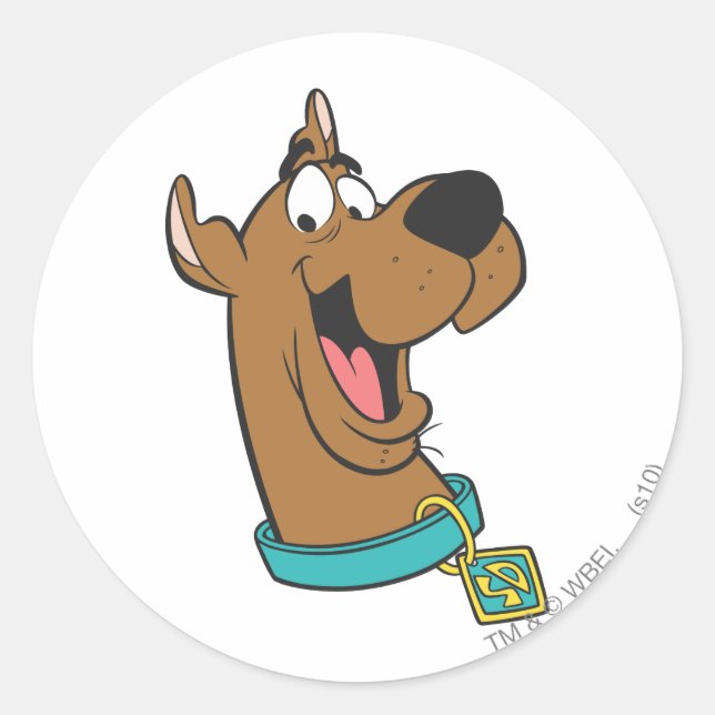 Scooby-Doo Happy Face Classic Round Sticker (Front)