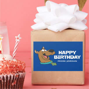 Scooby-Doo Happy Face Happy Birthday Rectangular Sticker