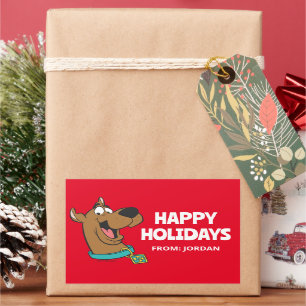 Scooby-Doo Happy Face Personalised Rectangular Sticker